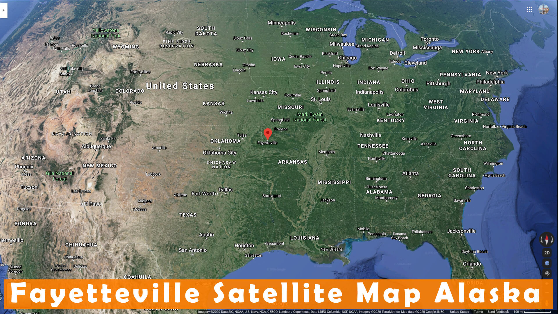 Fayetteville Satellite Map Alaska